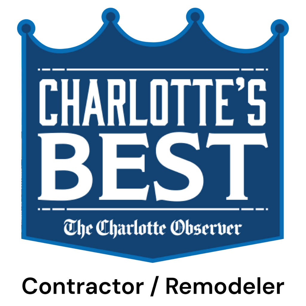Charlotte's Best award for Contractor / Remodeler from the Charlotte Observer
