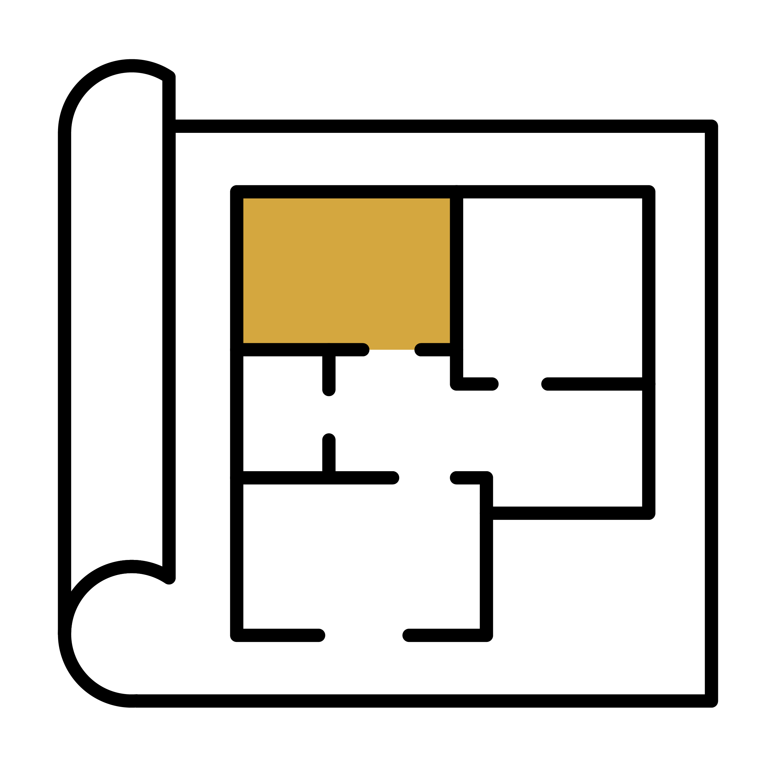 Blueprint icon that explains the skilled craftsmanship behind Two Chicks Homes